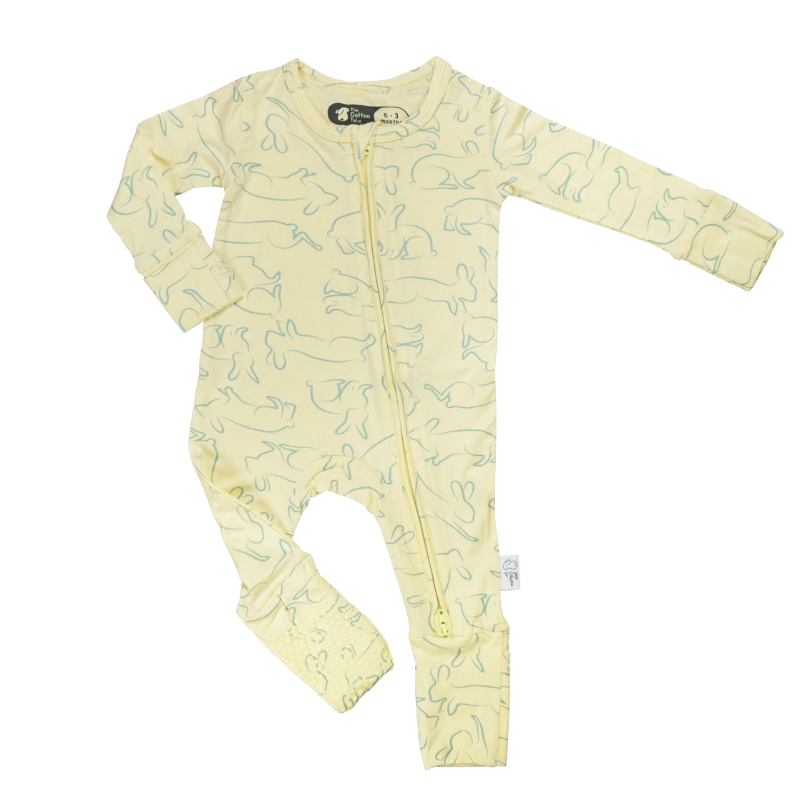 (Bundle of 4) The Cotton Tale Bamboo Baby Zip Pyjamas (Printed) *Choose Colours on site (0-36M)